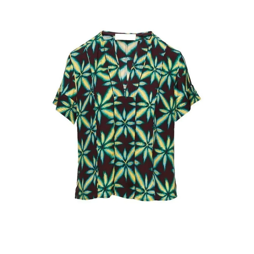 Ulla Johnson Womens Rosie Top Size 2 Olivinite Short Sleeve New with tags blouse - Picture 2 of 11